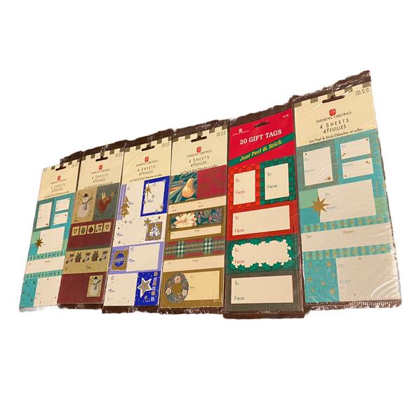 American Greetings Christmas Holiday Gift Tags (6 Packages) NOS Gift Giving - Picture 2 of 7